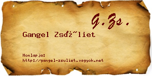 Gangel Zsüliet névjegykártya
